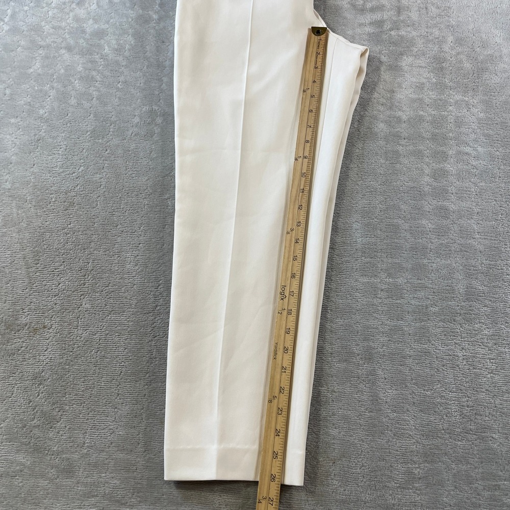 Theory Treeca Pull On Admiral Crepe Pants Womens 8 Cream Off White Office Career - Picture 5 of 12